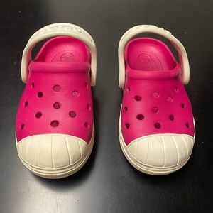 Pink crocs